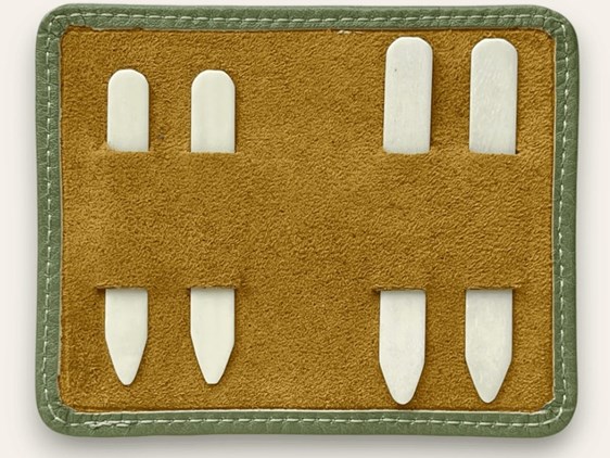 Bone Collar Stays with Green Leather Pouch | BCS-GX Bone Collar Stays with Green Leather Pouch | BCS-GX