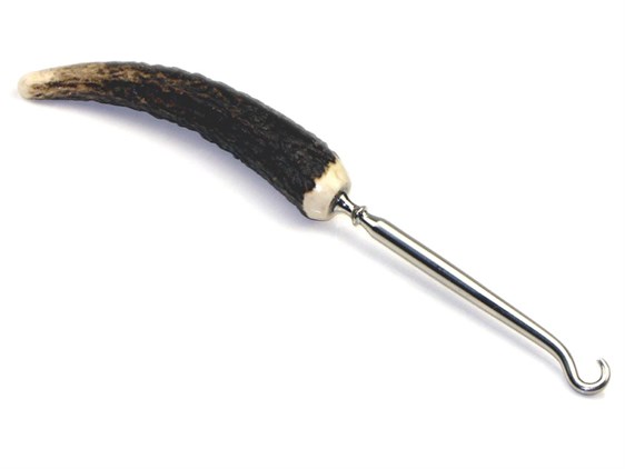 Button Hook - Stag Antler