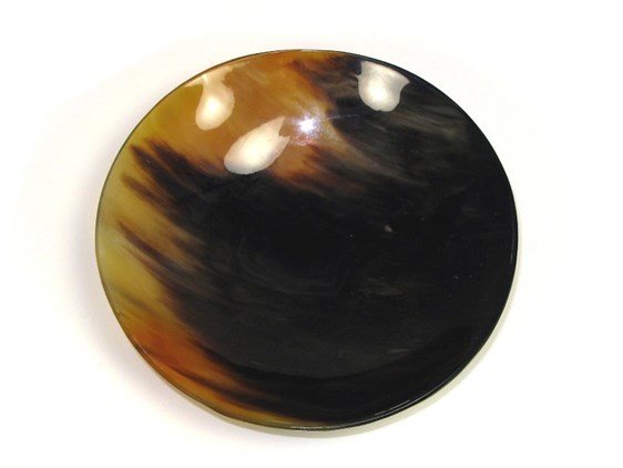 Polished Cow Horn Bowl - Shallow - 130mm Polished Cow Horn Bowl - Shallow - 130mm