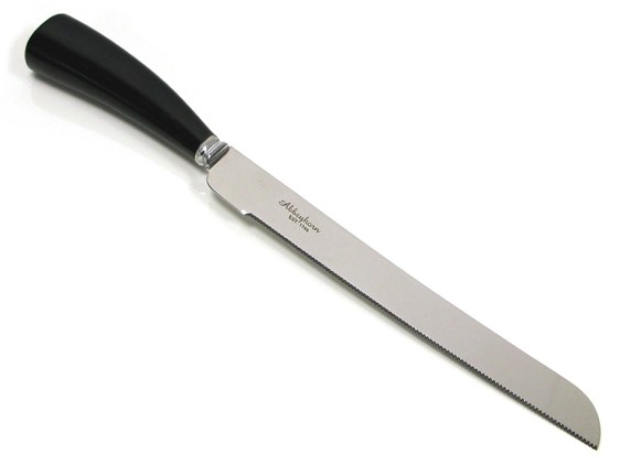 Polished Cow Horn Handle Bread Knife