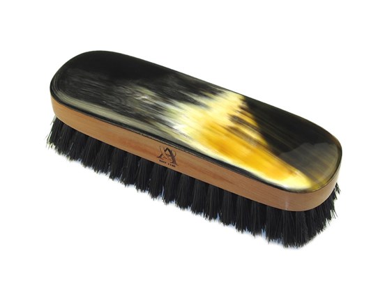 Small Rectangular Cow Horn Backed Clothes Brush