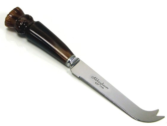 Thistle Ended Cow Horn Handle Cheese Knife