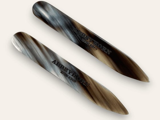 Collar Stays - Horn - 65mm Collar Stays - Horn - 65mm