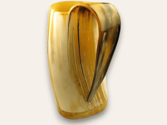 Cow Horn Viking Mug - Polished - 1/2 Pint