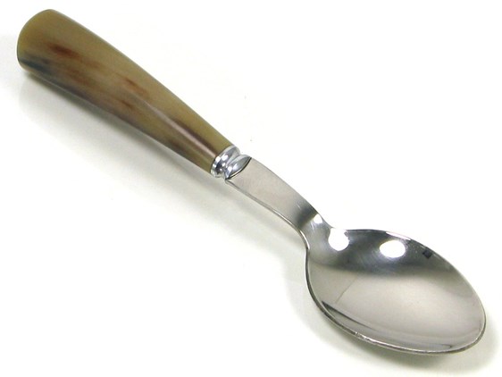 Dessert Spoon - Cow Horn
