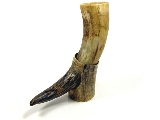 Drinking Horn On Stand - Rough - 1 Pint