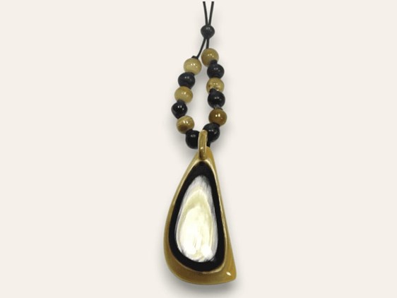 Droplet Shaped Horn Pendant