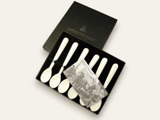 Egg Spoon - Bone - Box of Six