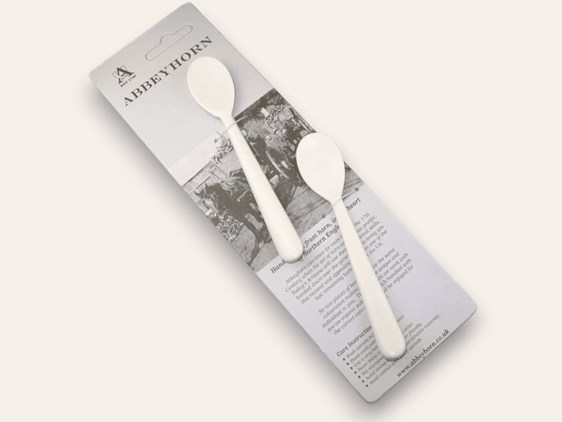 Egg Spoon - Bone - Two Carded