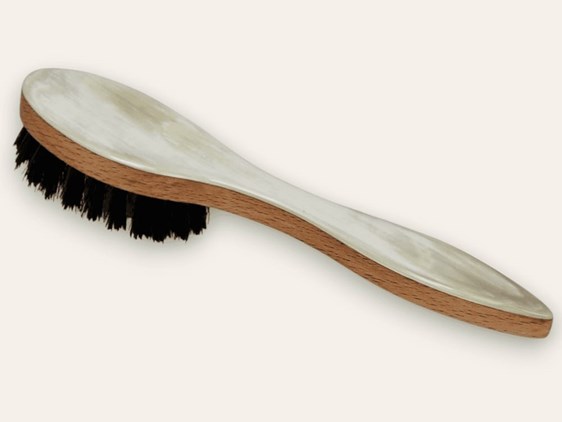 Horn Backed Suede Brush | Boar Bristle Horn Suede Brush