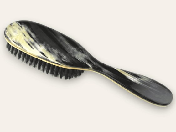 Horn & Boar Bristle Handled Hair Brush