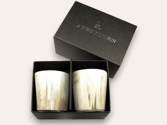 Horn Whisky Tot - Polished - Two Boxed Horn Whisky Tot - Polished - Two Boxed
