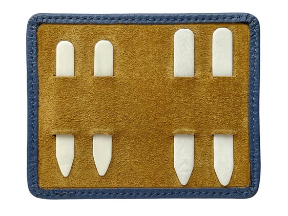 Bone Collar Stays with Navy Leather Pouch | BCS-NX