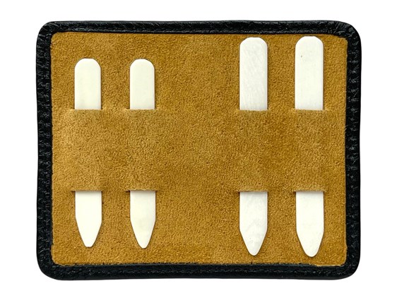 Bone Collar Stays with Black Leather Pouch | BCS-BX
