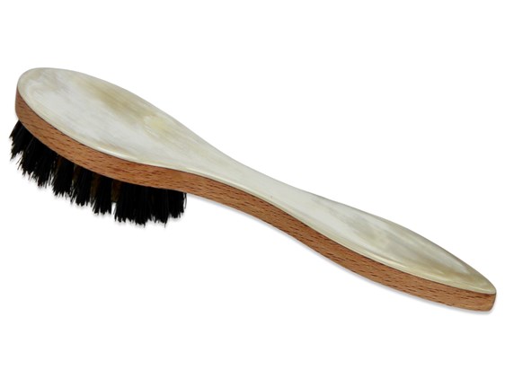 Horn Backed Suede Brush | Boar Bristle Horn Suede Brush