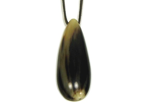 Raindrop Shaped Horn Pendant