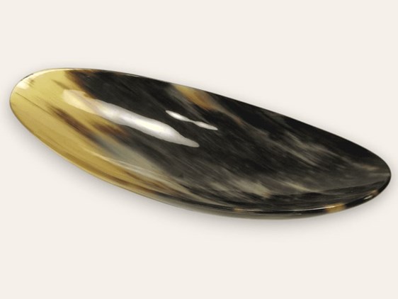 Polished Cow Horn Bowl - Oval - 300mm