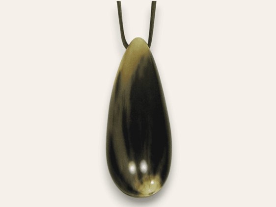 Raindrop Shaped Horn Pendant