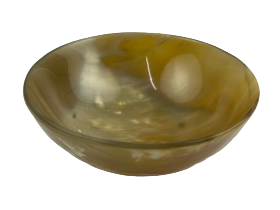 Polished Cow Horn Bowl - Round - 125mm Polished Cow Horn Bowl - Round - 125mm
