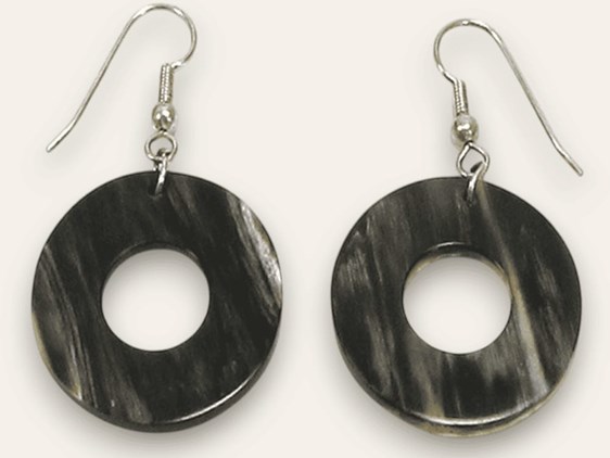 Round Horn Earrings | Handmade cow horn earrings Round Horn Earrings | Handmade cow horn earrings