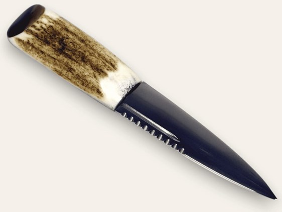 Sgian Dubh - Stag Antler Handle - Horn Cap Sgian Dubh - Stag Antler Handle - Horn Cap
