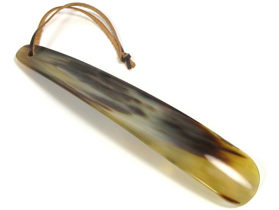 8" Shoehorn with Leather Thong