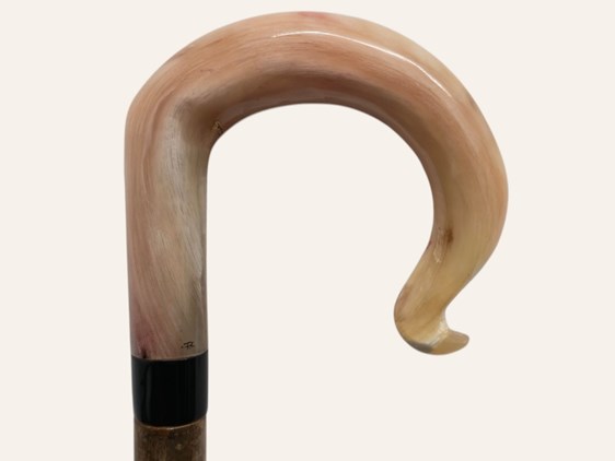 Traditional Crook Ramshorn Walking Stick