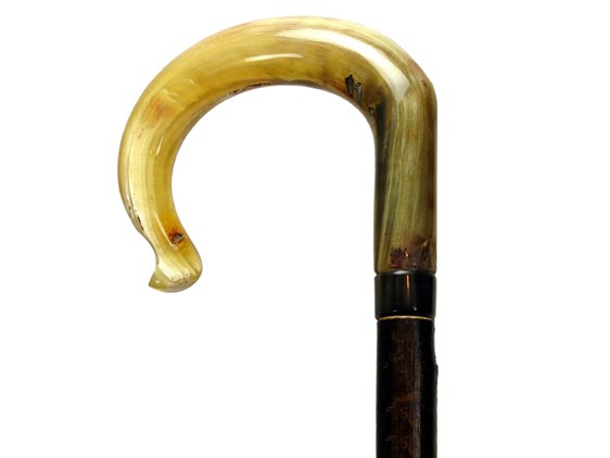 Traditional Crook Ramshorn Walking Stick