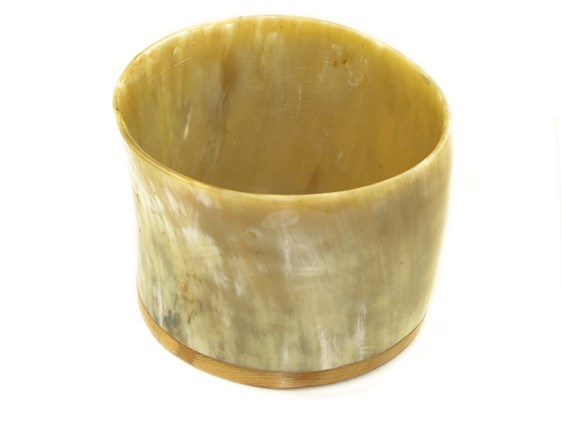 Cow Horn Storage Pot - Polished - Short