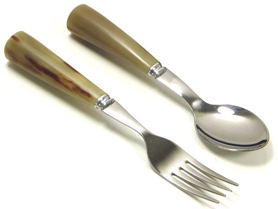 Children's First Cutlery Set - Cow Horn Children's First Cutlery Set - Cow Horn