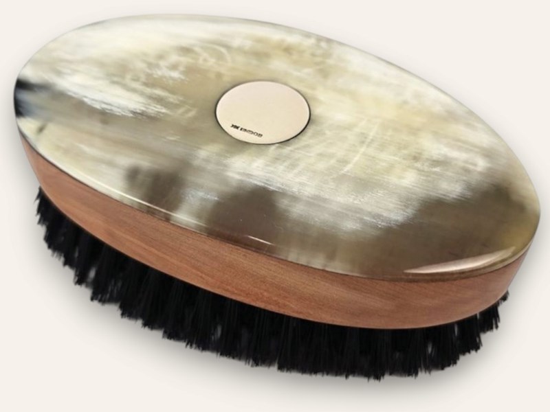 Oval Hair Brush with Silver Disc Oval Hair Brush with Silver Disc