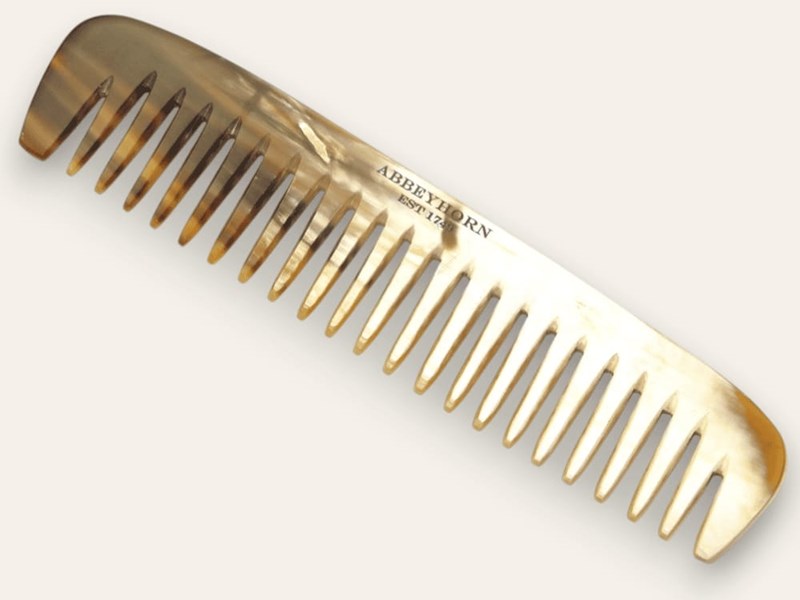 7" Cow Horn Wide Single Tooth Comb 7" Cow Horn Wide Single Tooth Comb