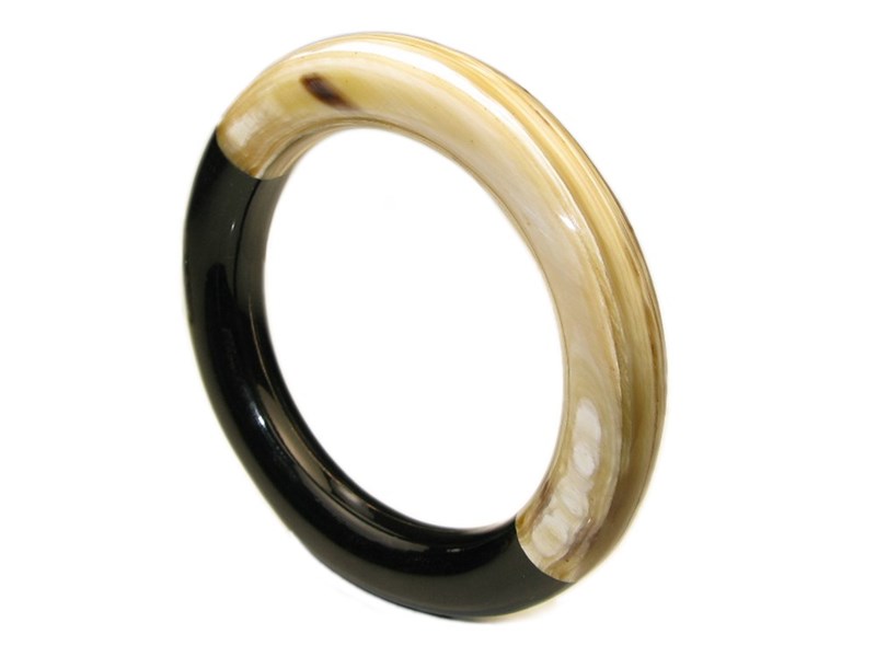 Contrasting Horn Bangle