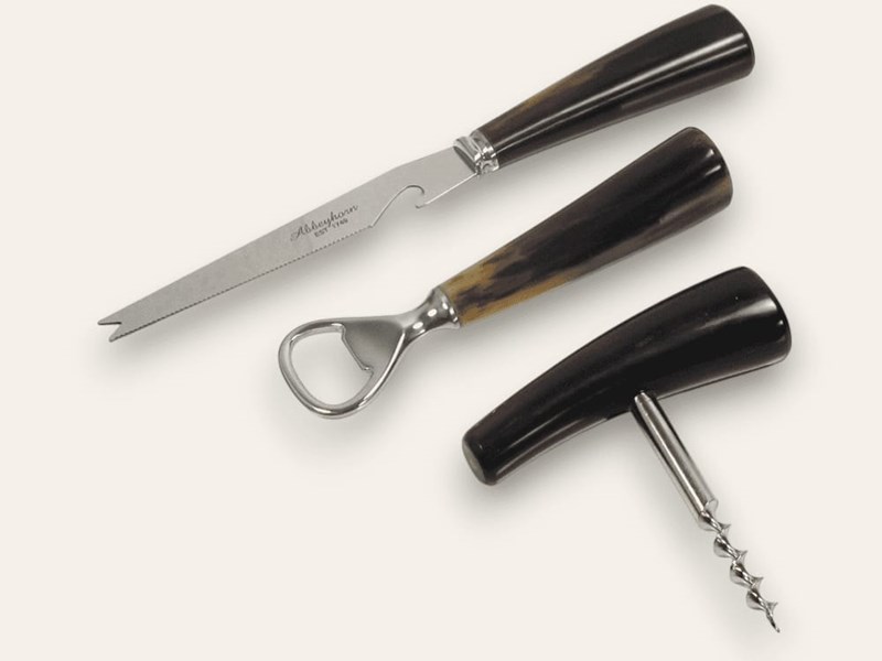 Bar Set - Cow Horn - Three Piece Bar Set - Cow Horn - Three Piece