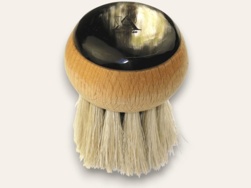 Beechwood & Horn Mushroom Brush | Horse Hair Bristles Beechwood & Horn Mushroom Brush | Horse Hair Bristles