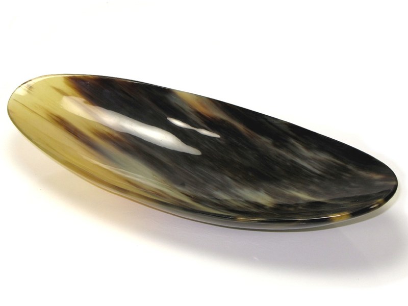 Polished Cow Horn Bowl - Oval - 300mm Polished Cow Horn Bowl - Oval - 300mm