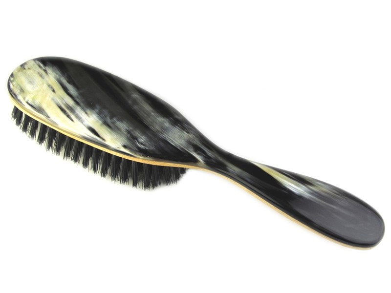 Horn & Boar Bristle Handled Hair Brush