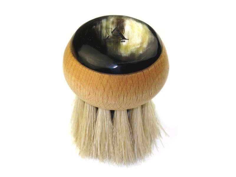 Beechwood & Horn Mushroom Brush | Horse Hair Bristles Beechwood & Horn Mushroom Brush | Horse Hair Bristles