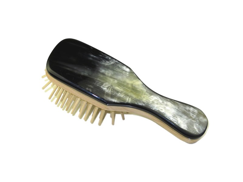 Beechwood & Horn Pocket Hairbrush Beechwood & Horn Pocket Hairbrush