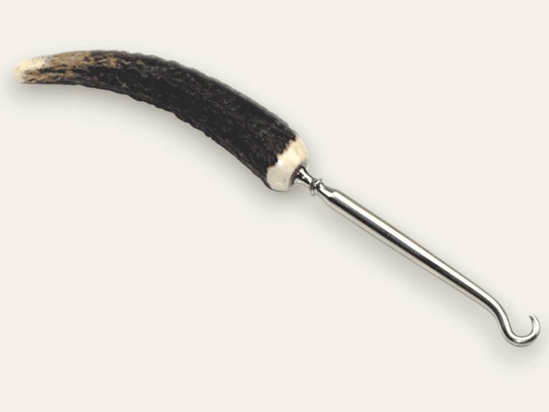 Button Hook - Stag Antler