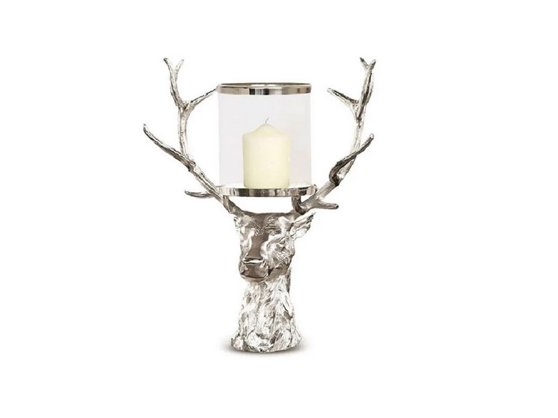 Stag Head Hurricane Lantern