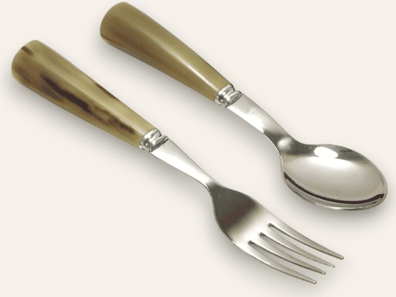 Children's First Cutlery Set - Cow Horn Children's First Cutlery Set - Cow Horn