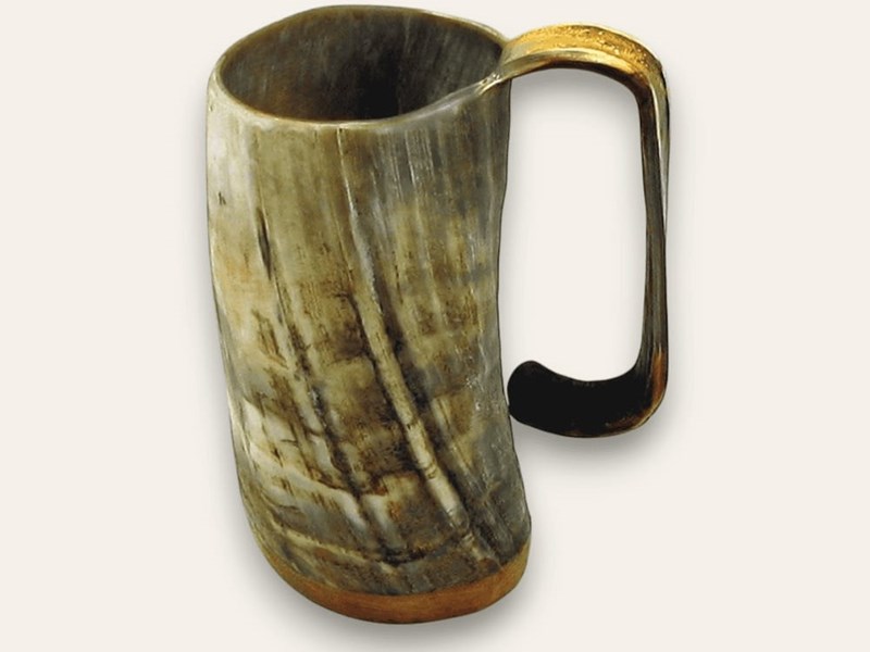 Cow Horn Soldiers Mug - Rough - 1 Pint | Horn Mug Cow Horn Soldiers Mug - Rough - 1 Pint | Horn Mug