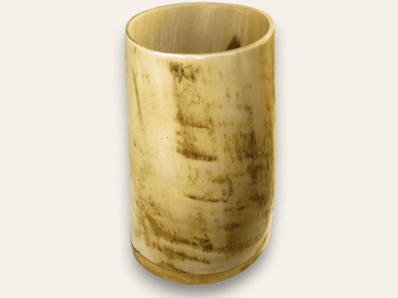 Cow Horn Storage Pot - Rough - Tall Cow Horn Storage Pot - Rough - Tall