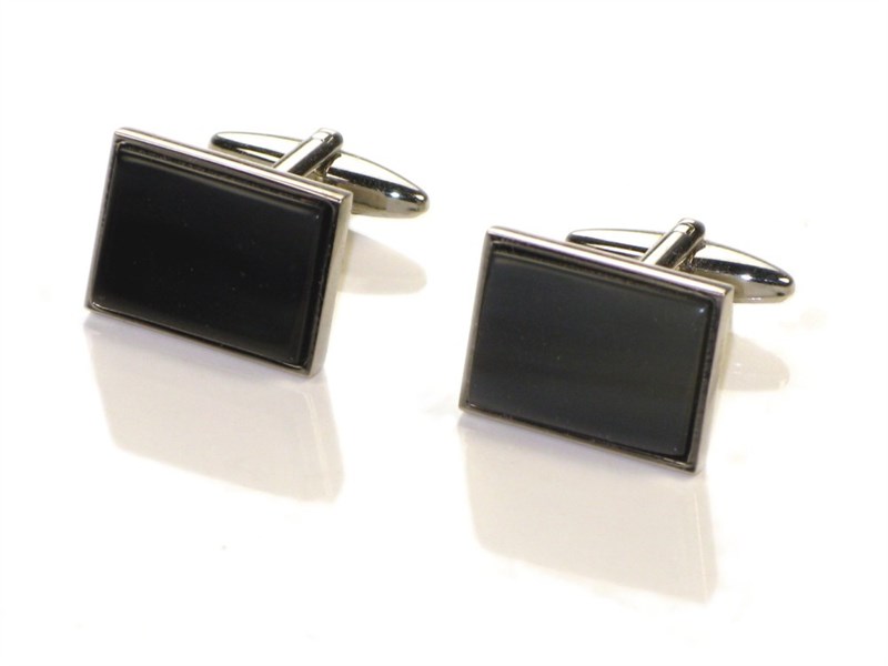 Cufflinks - Rectangle - Cow Horn