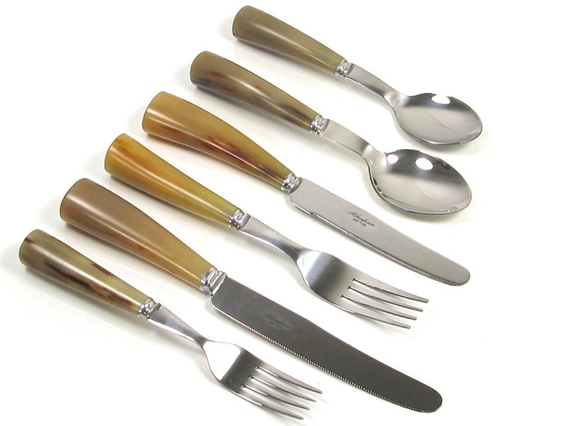 Dinner Set - Cow Horn - 6 Piece