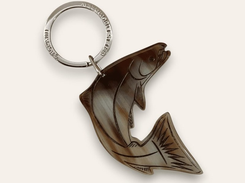 Keyring - Oxhorn - Salmon | KRS Keyring - Oxhorn - Salmon | KRS