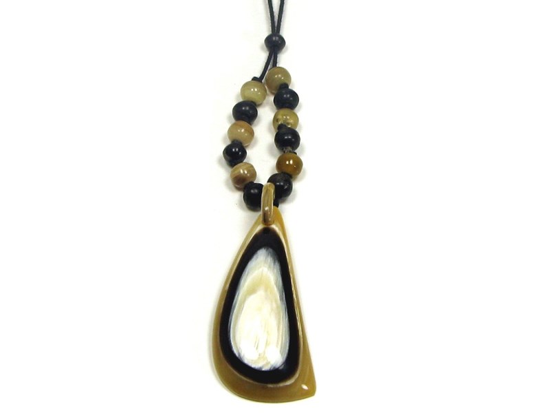 Droplet Shaped Horn Pendant