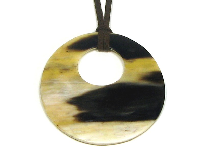 Round Horn Pendant With Off Centre Hole Round Horn Pendant With Off Centre Hole