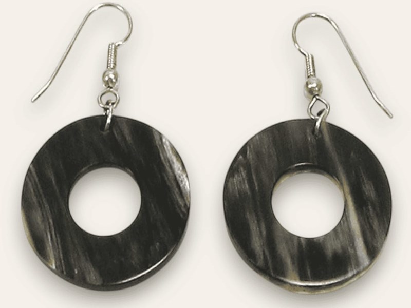 Round Horn Earrings | Handmade cow horn earrings Round Horn Earrings | Handmade cow horn earrings